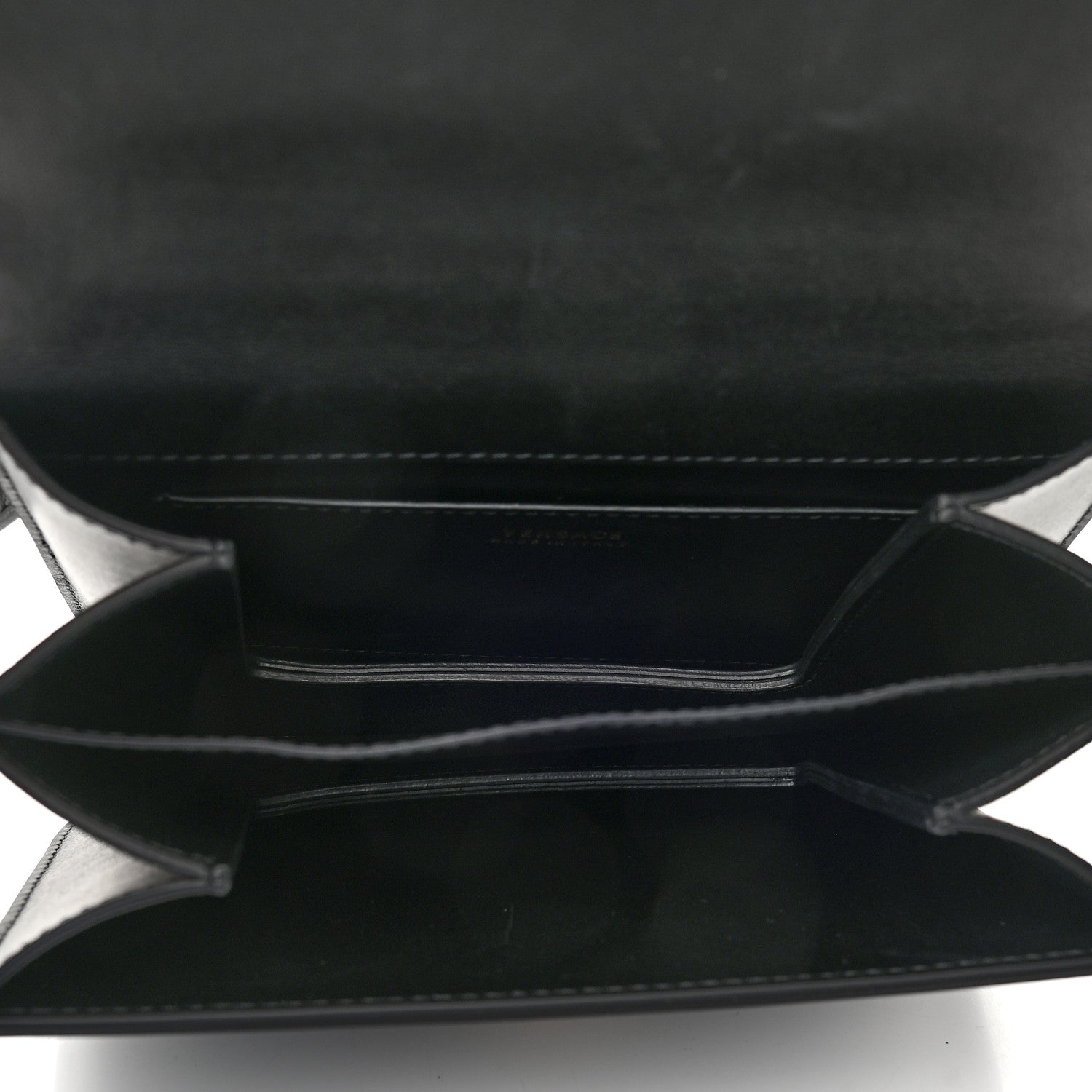 Versace Vitello Barocco Virtus Small Top Handle Shoulder Bag Black 3 of 7
