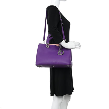 Christian Dior Bullcalf Medium Diorissimo Tote Purple 2 of 12