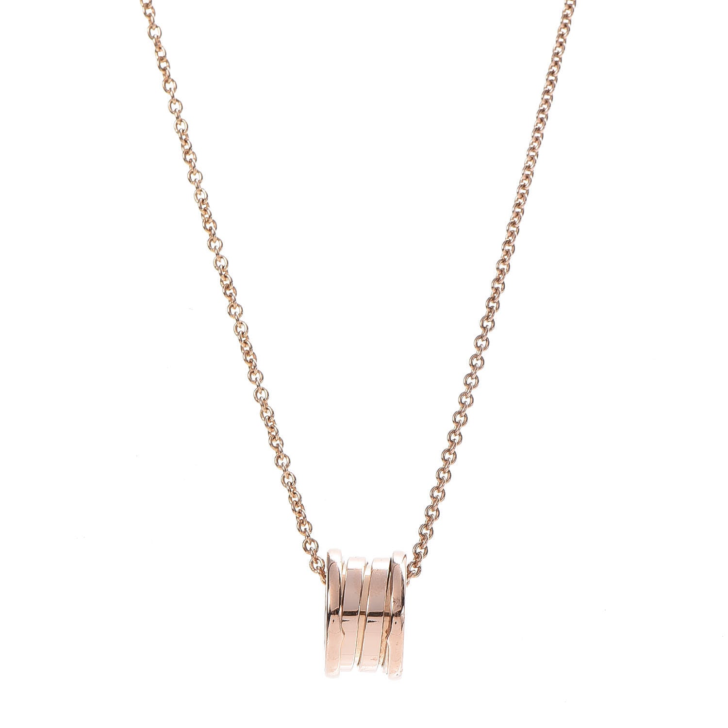 Bulgari 18K Rose Gold B.Zero1 Pendant Necklace 1 of 8