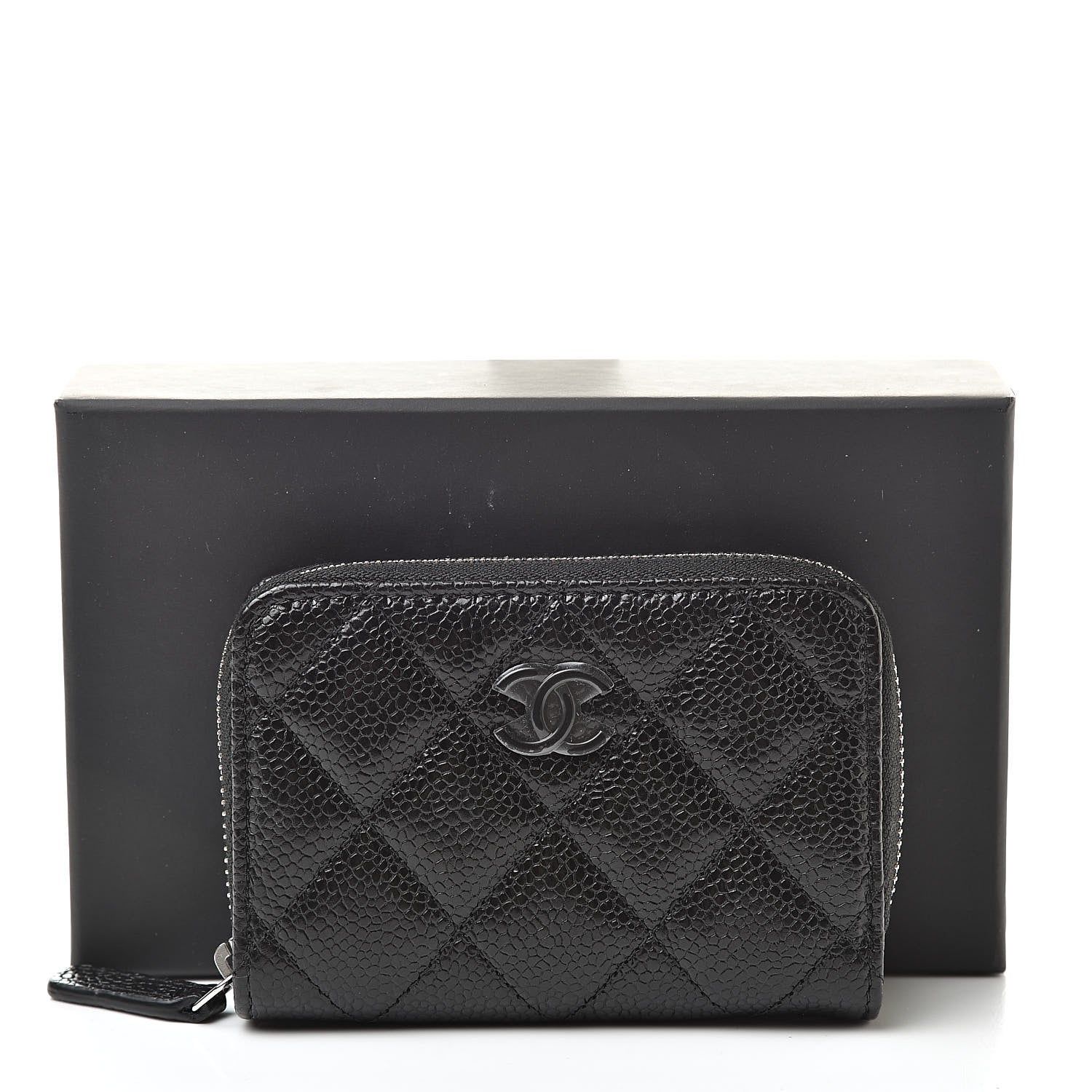 Chanel Caviar Quilted Incognito Zip Coin Purse Black 8 of 8