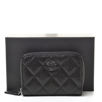 Chanel Caviar Quilted Incognito Zip Coin Purse Black 8 of 8