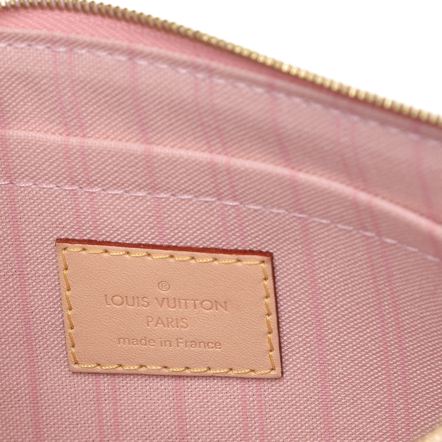 Louis Vuitton Damier Azur Neverfull MM GM Pochette Rose Ballerine 6 of 7