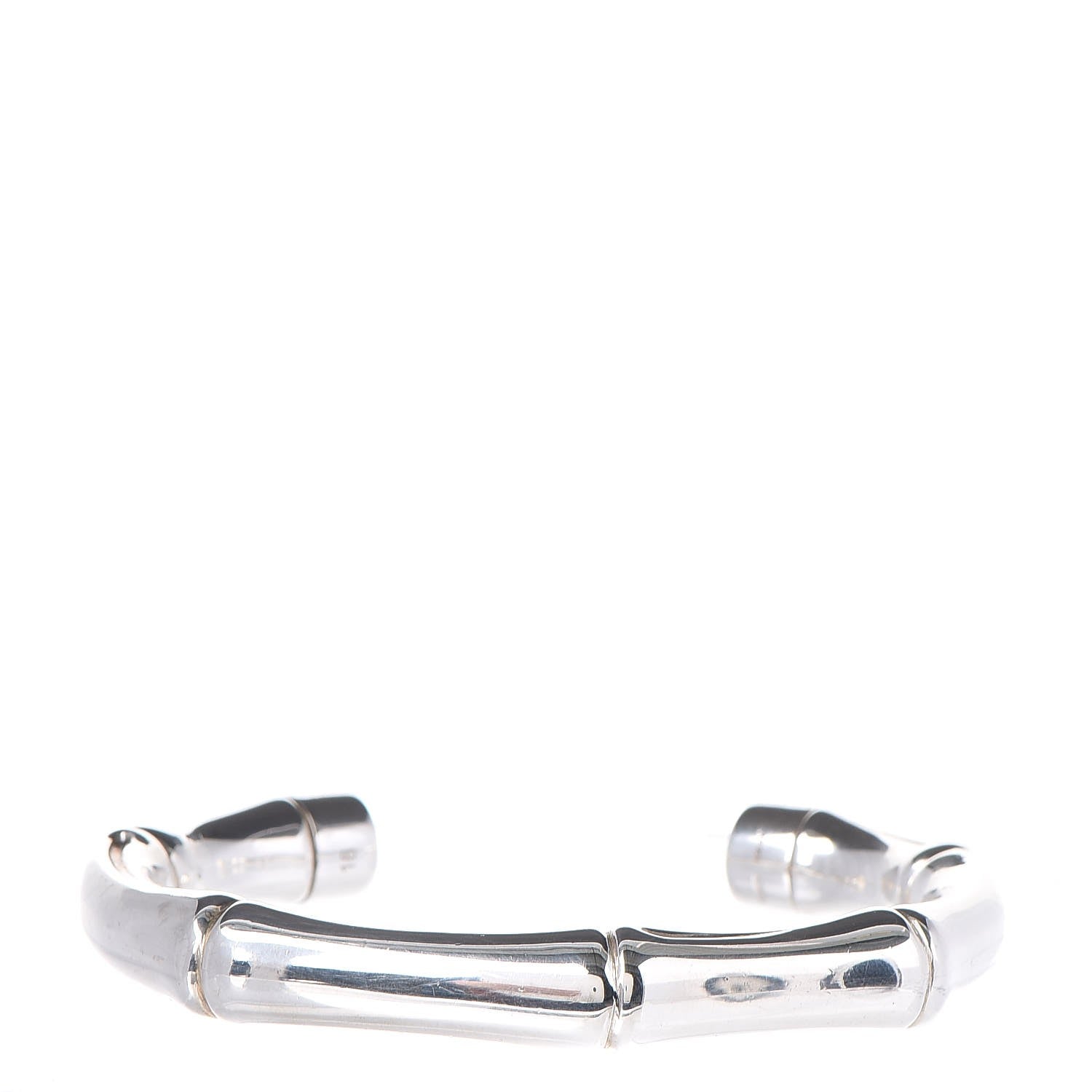 Gucci Sterling Silver Bamboo Cuff Bracelet 18 1 of 8
