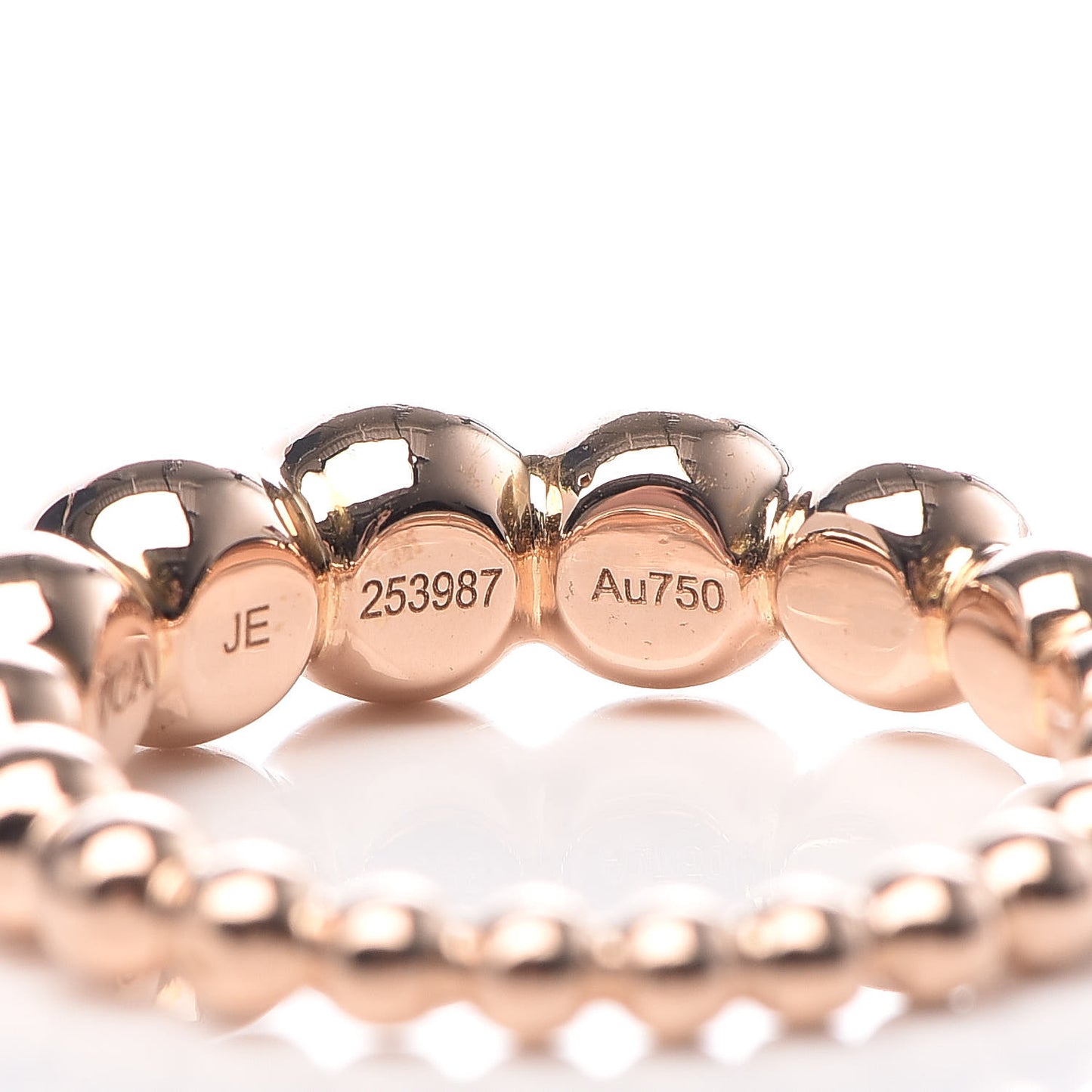 18K Rose Gold Perlee Pearls of Gold Variation Ring 50 5.25