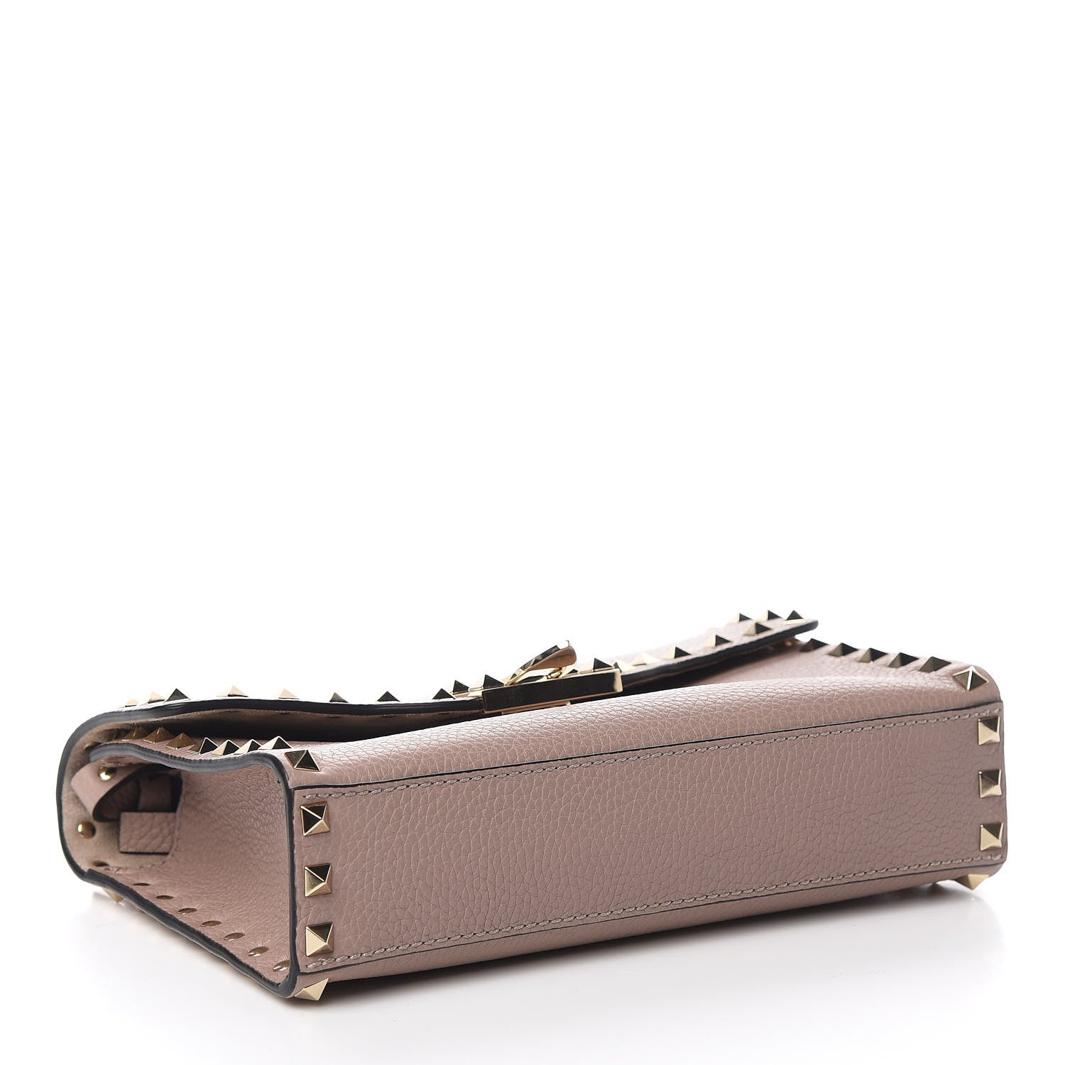 Valentino Garavani Pebbled Calfskin Medium Rockstud Flip Lock Crossbody Bag Poudre 3 of 8