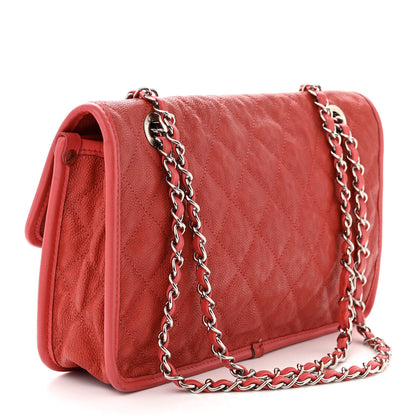 Chanel Caviar Quilted Medium French Riviera Flap Red 3 of 12