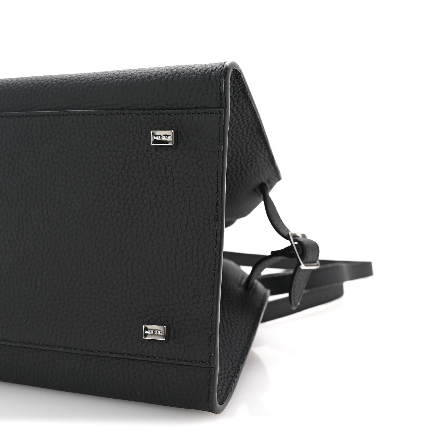 The Row Grained Calfskin Soft Margaux 10 Bag Black 9 of 9