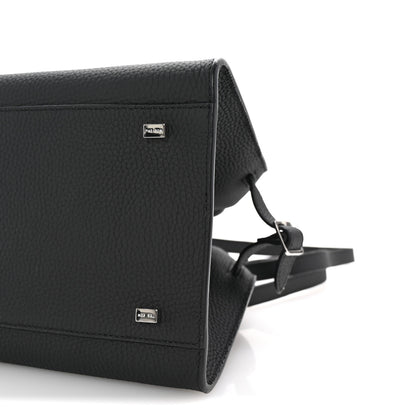 The Row Grained Calfskin Soft Margaux 10 Bag Black 9 of 9