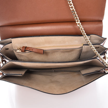 Chloe Suede Calfskin Medium Faye Shoulder Bag Tobacco 5 of 7
