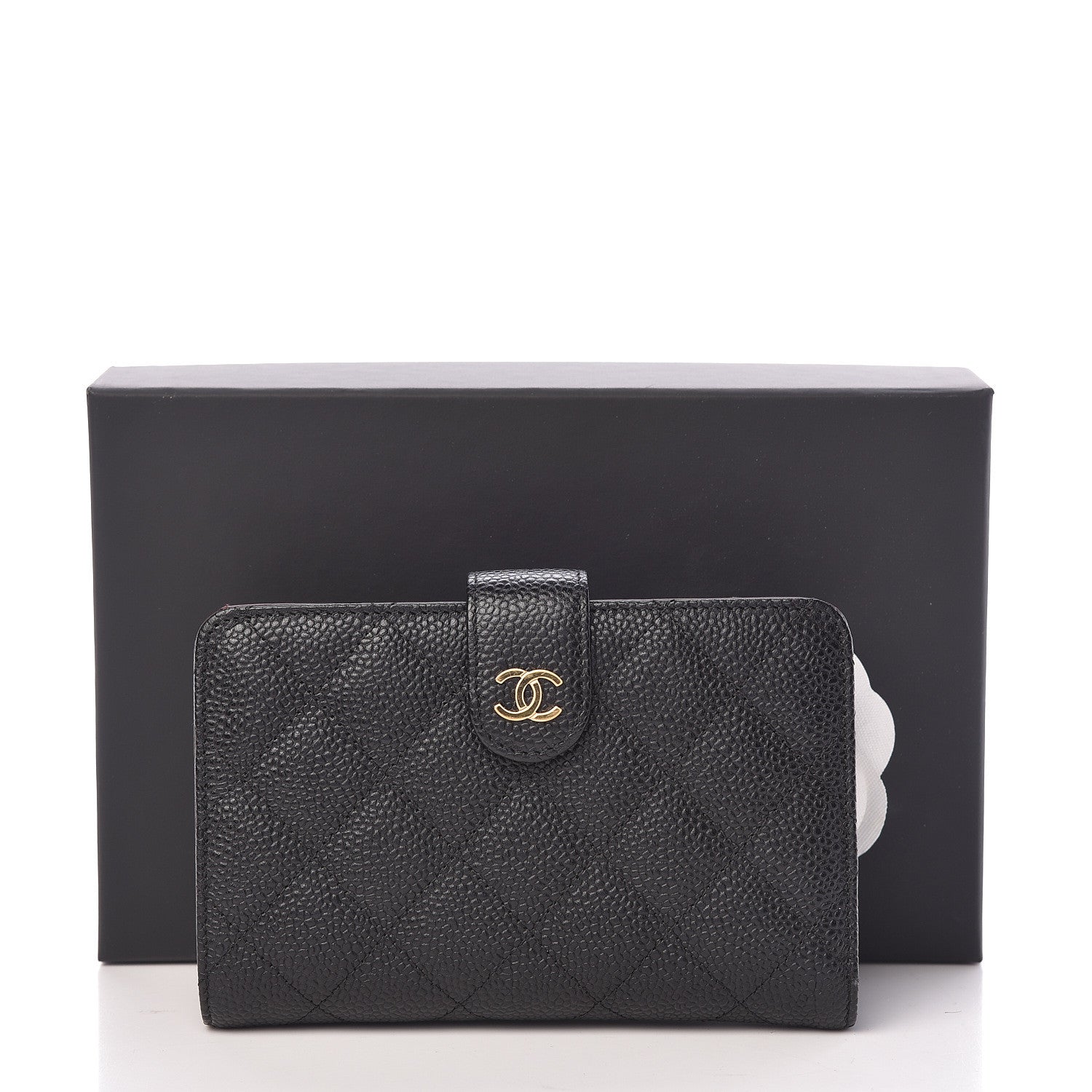 Chanel Caviar Quilted Zipped Pocket Wallet Black 10 of 10