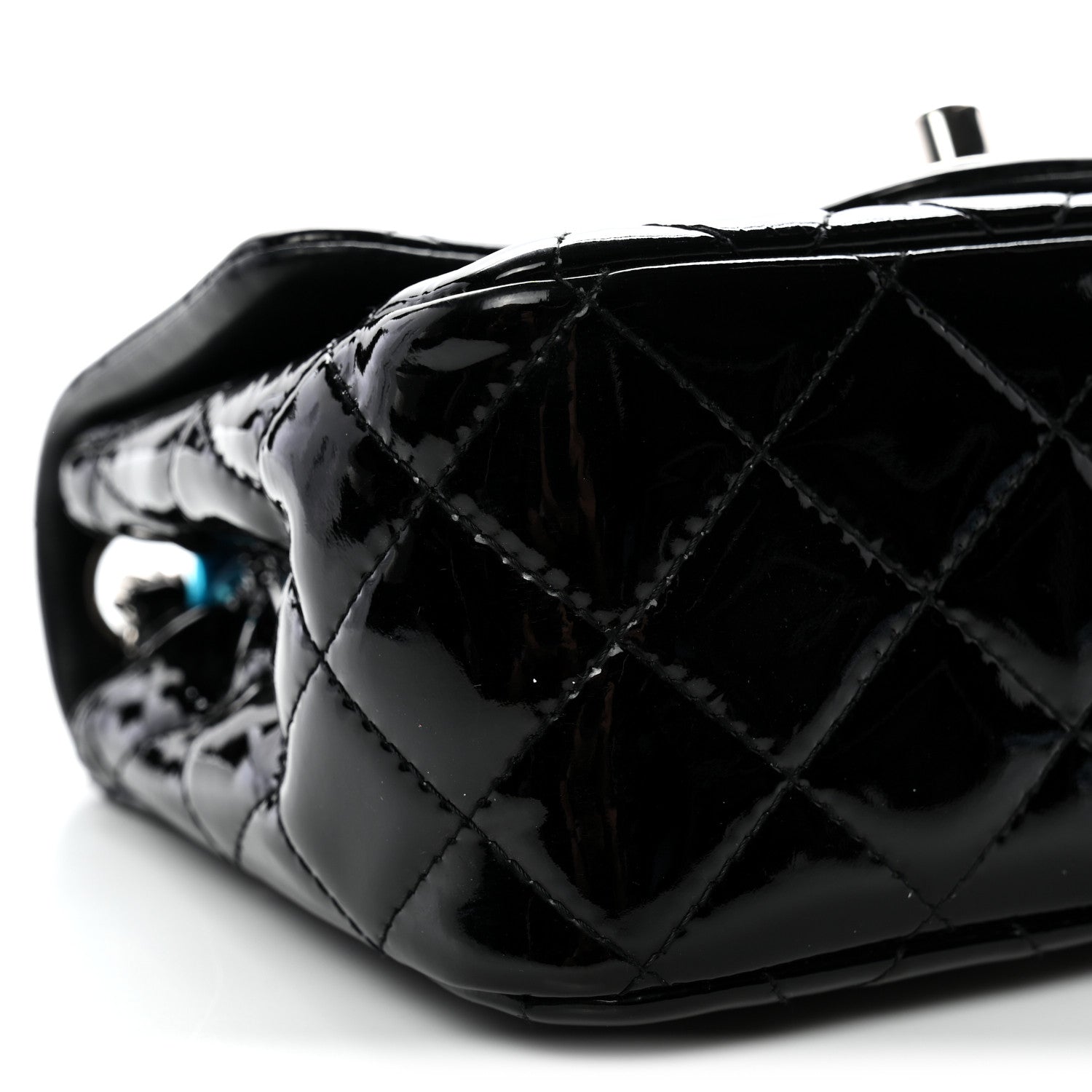 Chanel Patent Calfskin Quilted Mini Square Flap Black 9 of 10