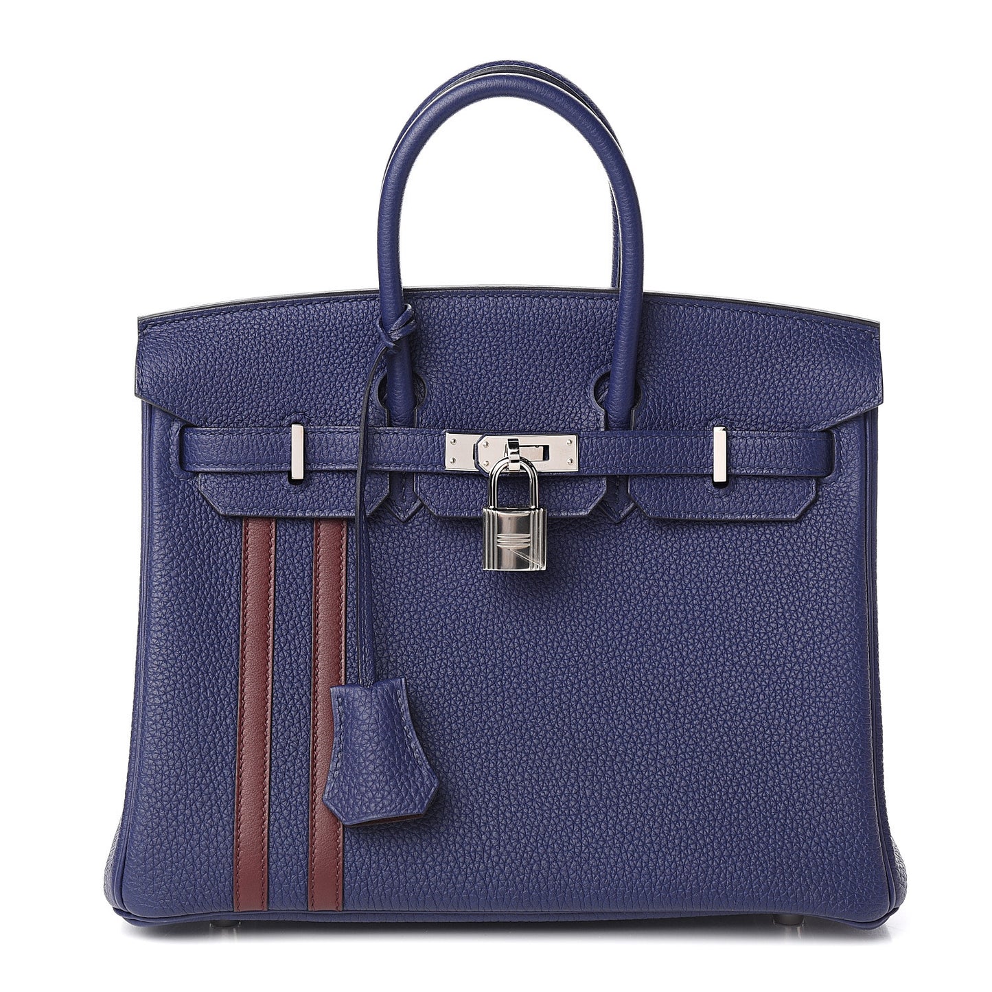 Togo Swift Officier Birkin 25 Bleu Encre Bordeaux