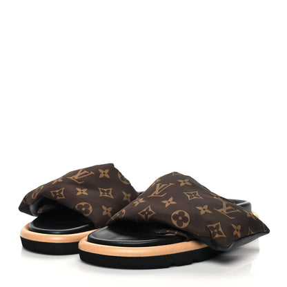 Louis Vuitton Nylon Monogram Pool Pillow Comfort Mule 37 Cacao Brown 3 of 9