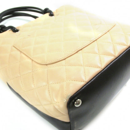Chanel Calfskin Quilted Medium Cambon Tote Beige Black 5 of 13