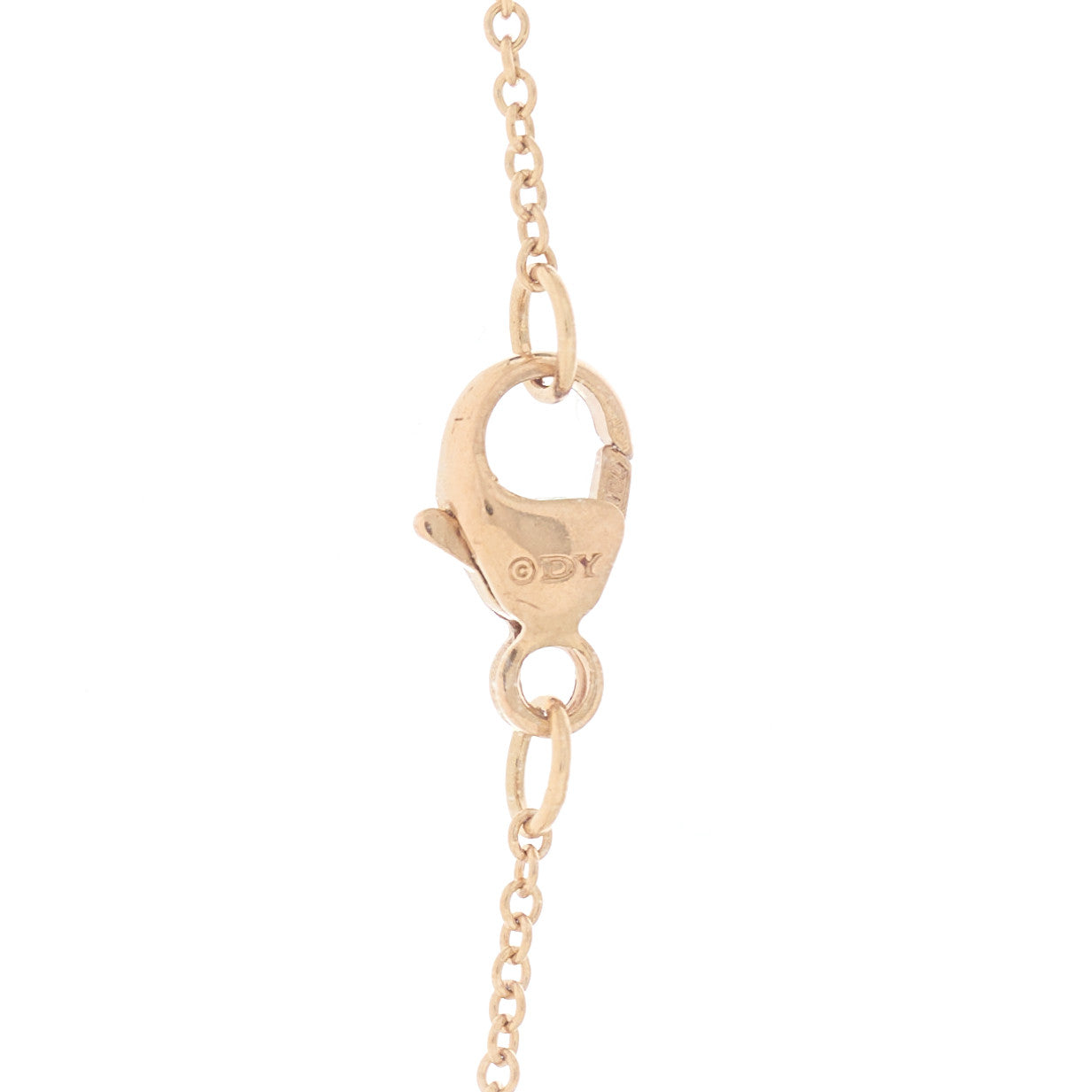 David Yurman 18K Rose Gold Diamond Morganite 7mm Petite Chatelaine Pendant Necklace 4 of 5