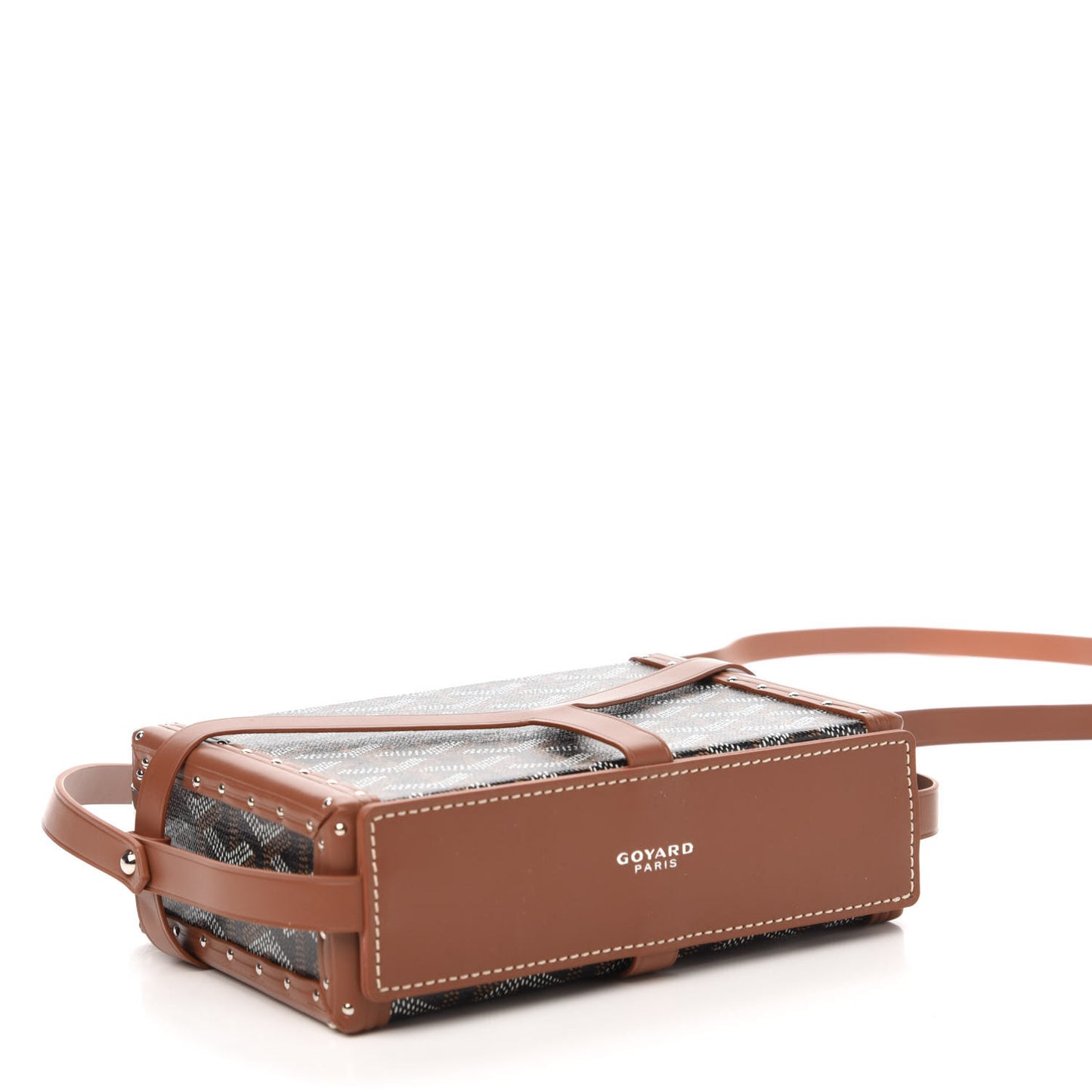 Goyardine Minaudiere Trunk Bag Black Gold