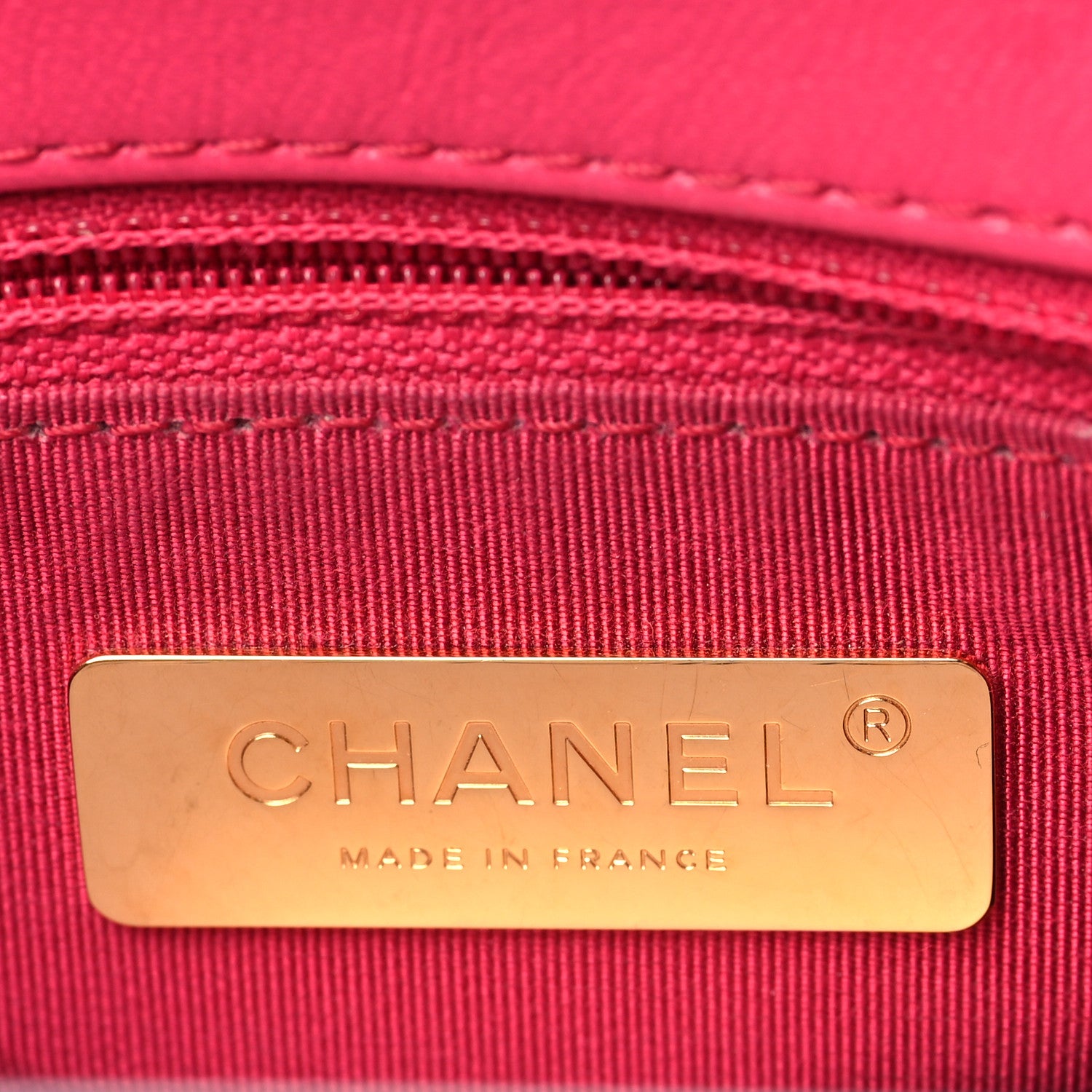Chanel Lambskin Quilted Medium Chanel 19 Flap Dark Pink 6 of 10