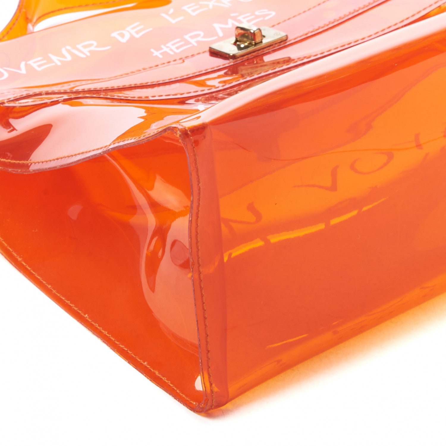 Hermes Vinyl Souvenir De L'Exposition Kelly Orange 6 of 7