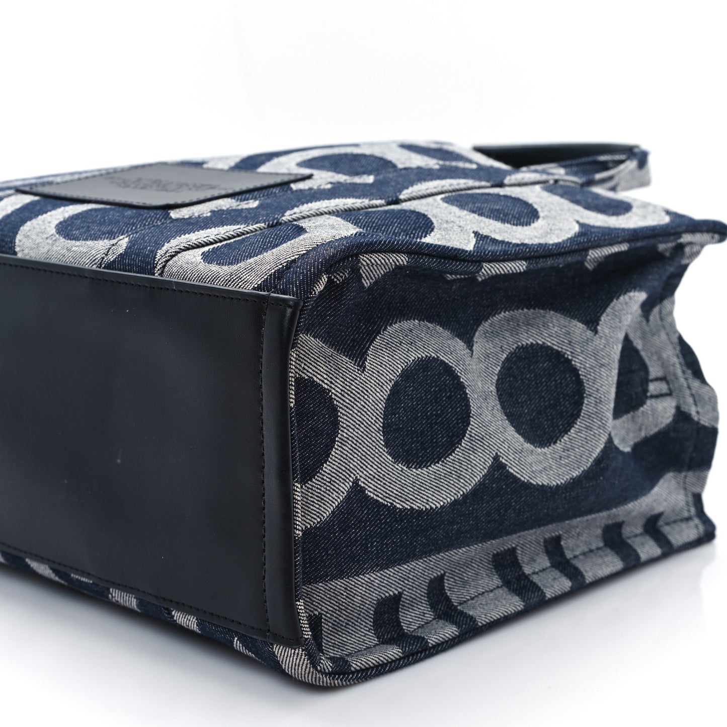 Denim Jacquard Medium The Monogram Tote Bag Denim Blue