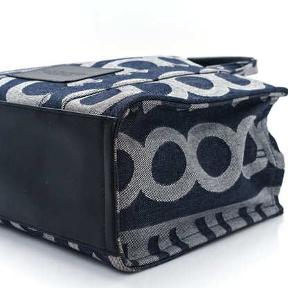 Marc Jacobs Denim Jacquard Medium The Monogram Tote Bag Denim Blue 10 of 12