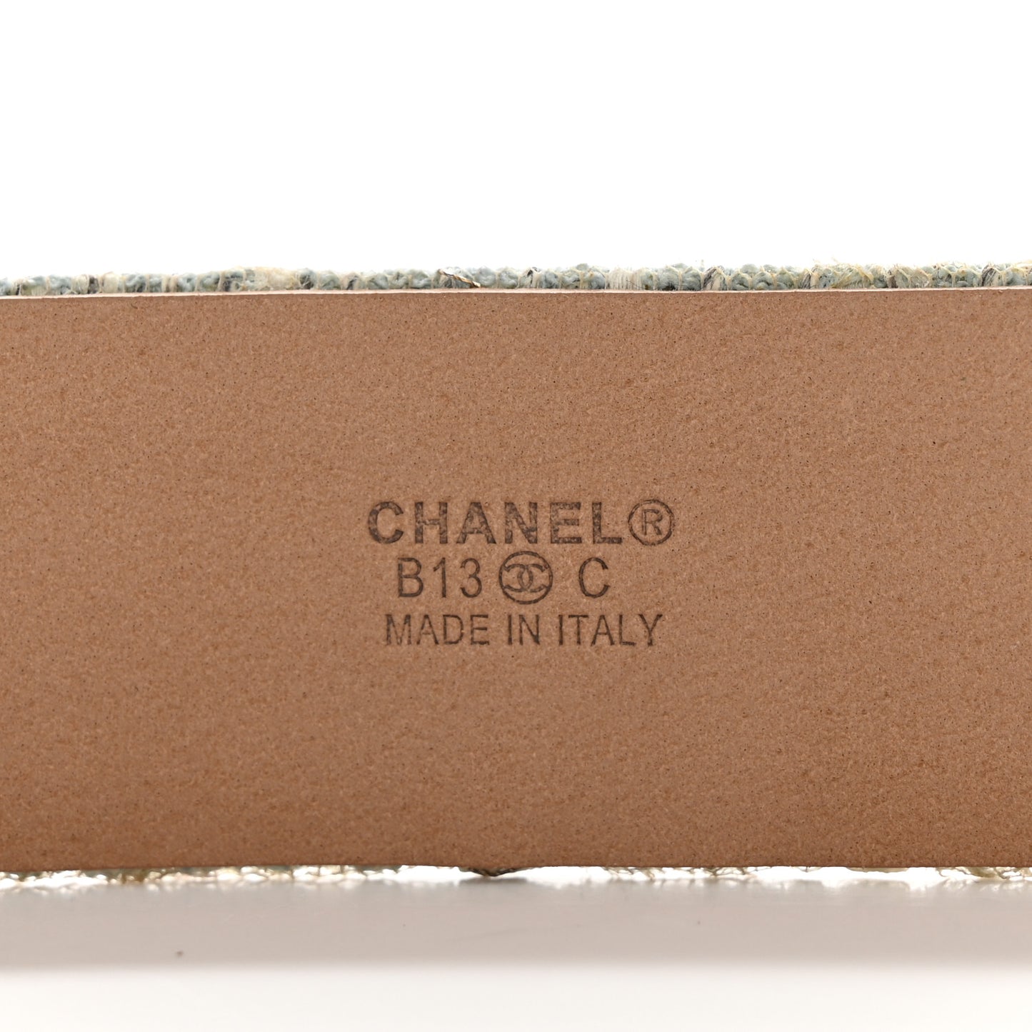 Tweed Crystal CC Belt 80 32 Grey Multicolor