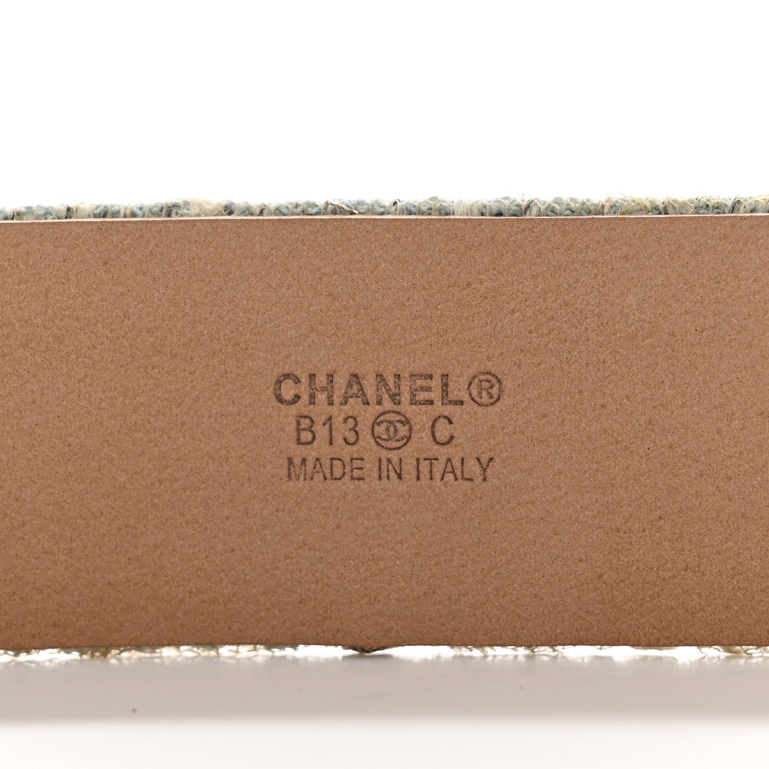 Chanel Tweed Crystal CC Belt 80 32 Grey Multicolor 3 of 7