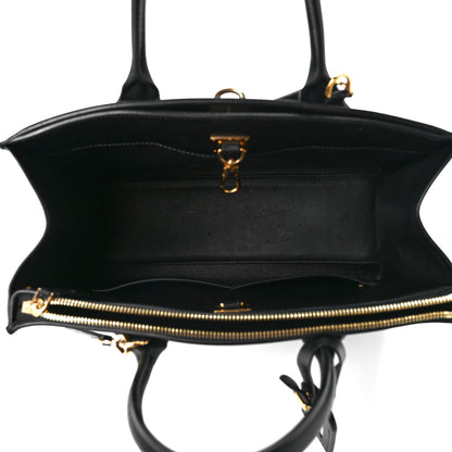 Louis Vuitton Calfskin City Steamer MM Black 5 of 13