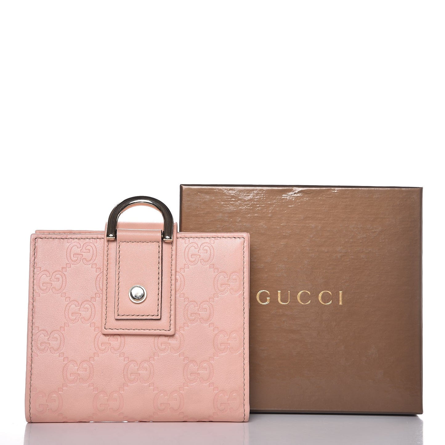 Guccissima New Abbey Compact Wallet Pink