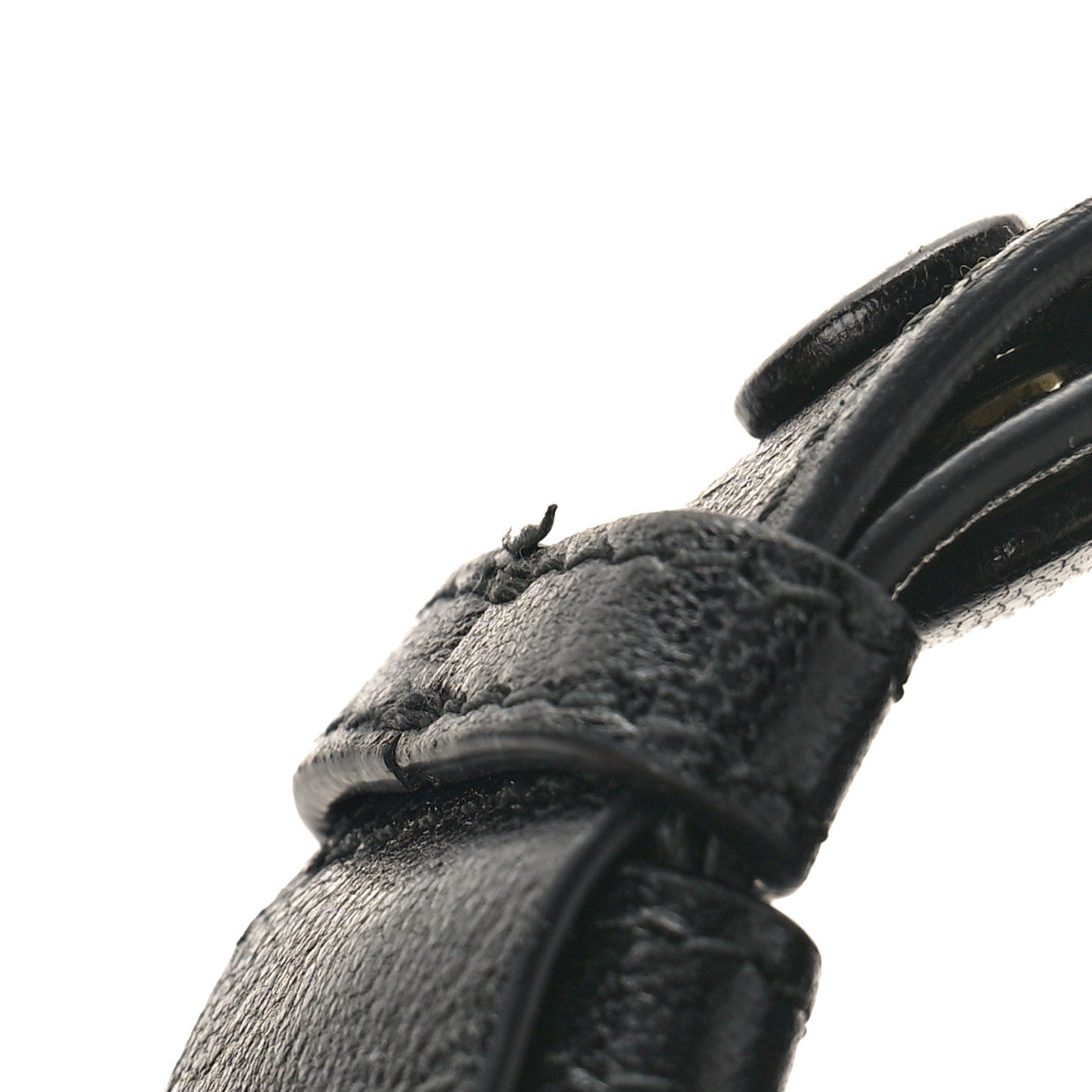Sakai Be Green Calfskin Diagonal Stitched Mini Blondie Barrel Shoulder Bag Black