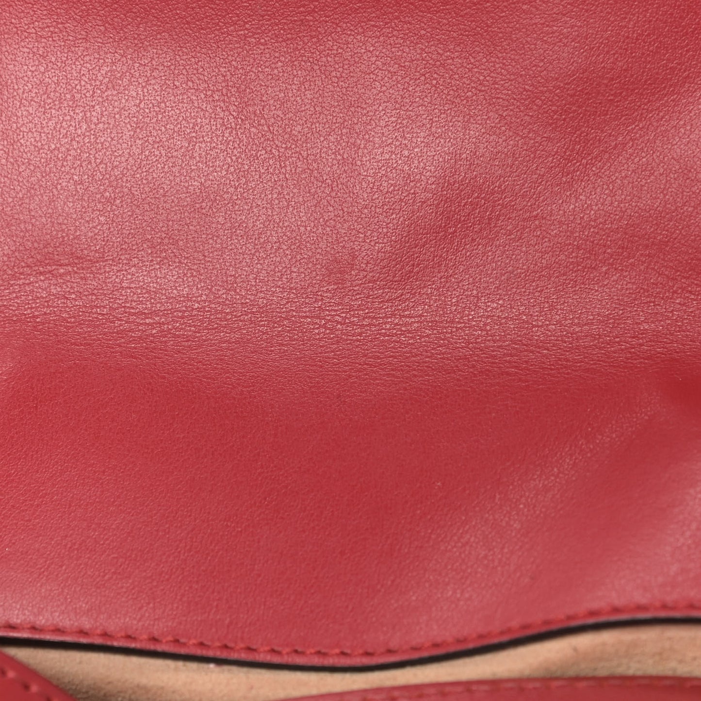 Calfskin Matelasse Mini GG Marmont Shoulder Bag Hibiscus Red