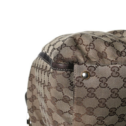 Gucci Monogram Large D Gold Hobo Dark Brown 14 of 21