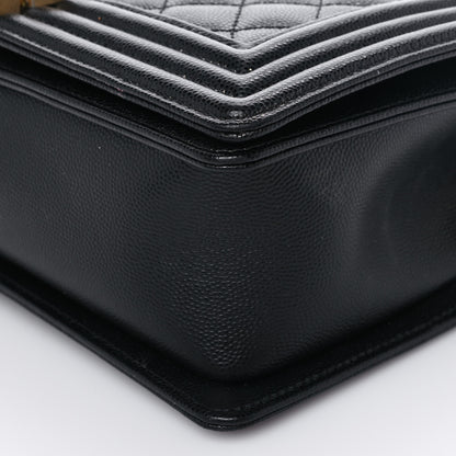 Chanel Caviar Quilted Medium Boy Flap Black 9 of 9