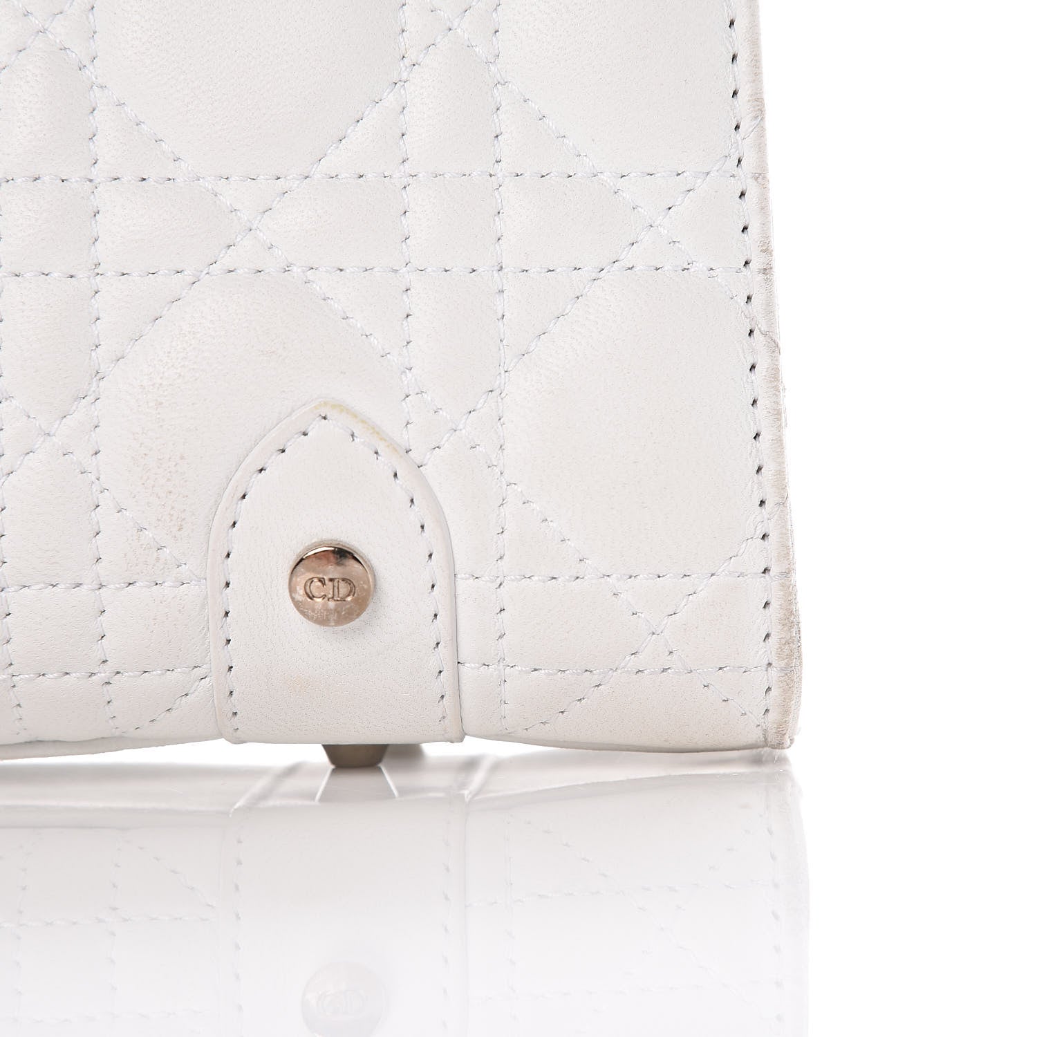 Christian Dior Lambskin Cannage Soft Lady Dior East West White 12 of 20