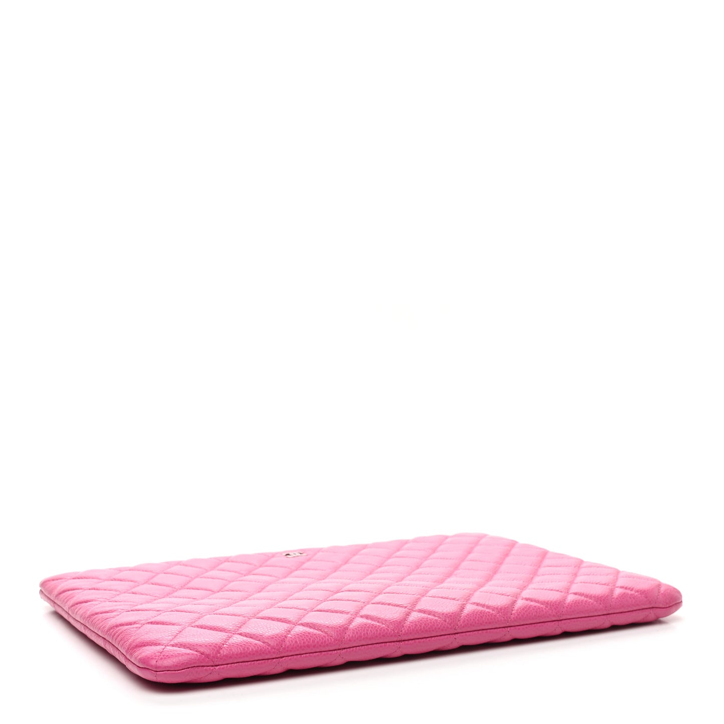 Caviar Quilted Large Cosmetic Case Pink