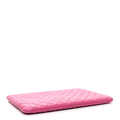 Chanel Caviar Quilted Large Cosmetic Case Pink 4 of 7