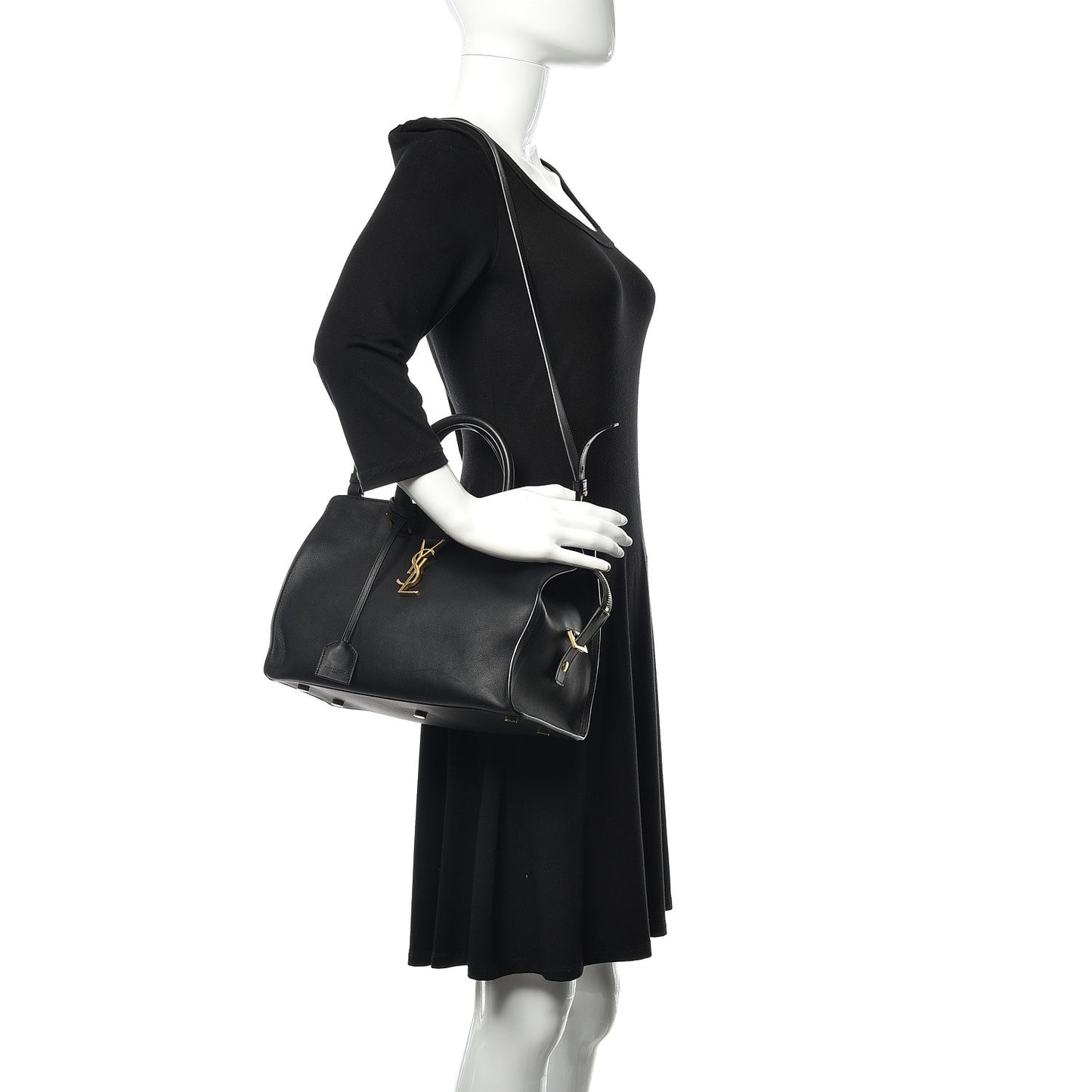 Smooth Calfskin Small Monogram Cabas Black