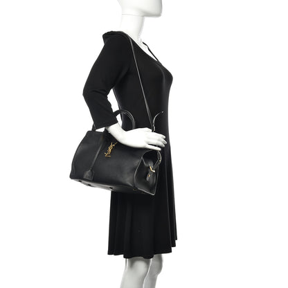 Saint Laurent Smooth Calfskin Small Monogram Cabas Black 2 of 10