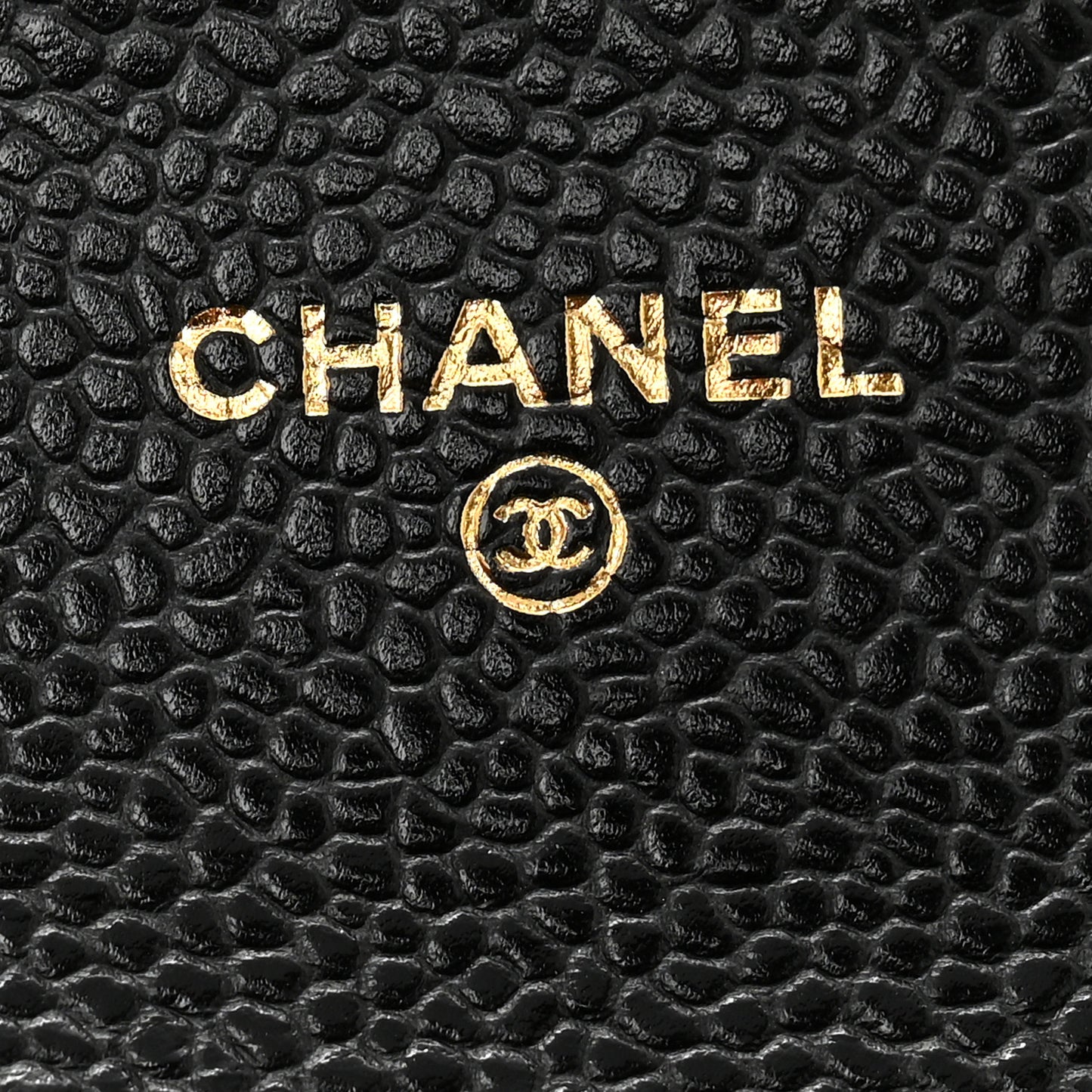 Caviar Quilted Flap Card Holder Wallet Black