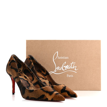 Christian Louboutin Pony Hair Bengali Print Miss Z 80 Pumps 39 Brown 9 of 9