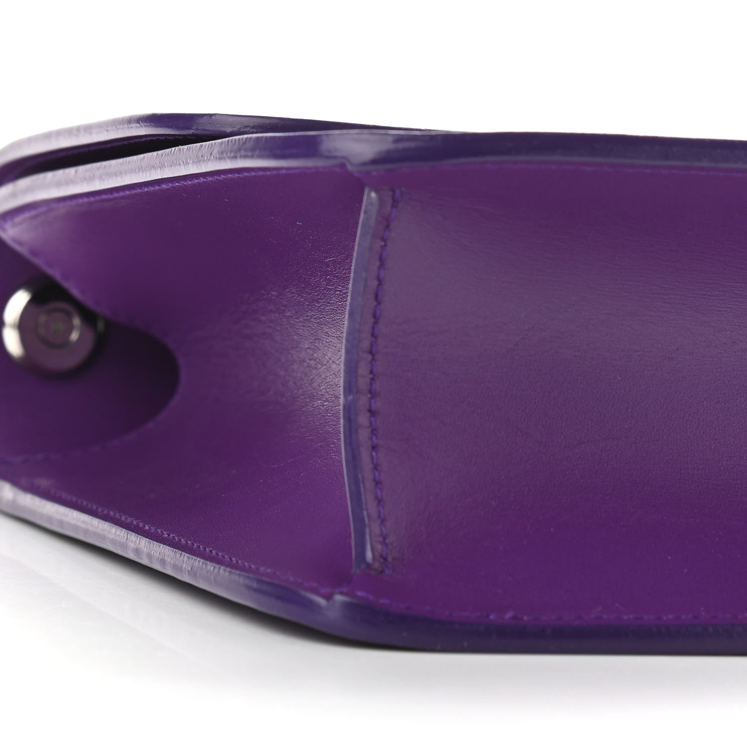Saint Laurent Smooth Calfskin Carre Satchel Purple 8 of 11