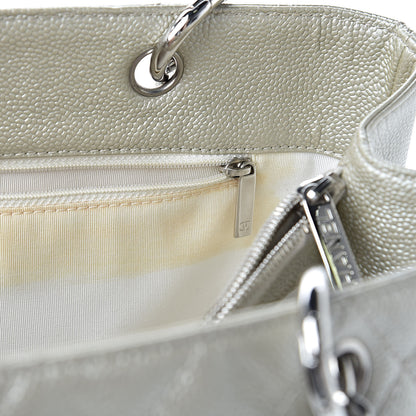 Chanel Metallic Caviar Grand Shopping Tote GST Light Gold 15 of 20