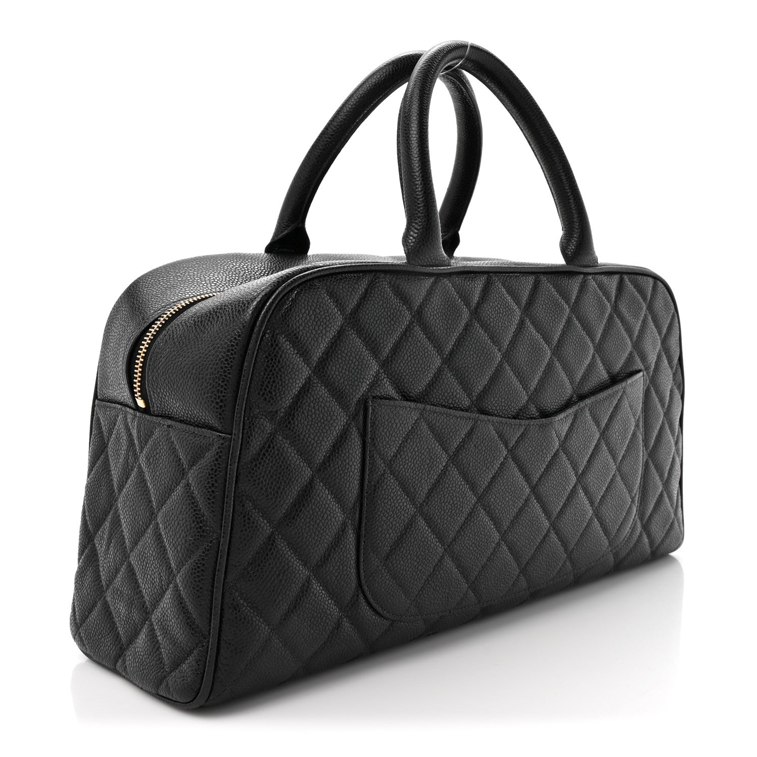Chanel Caviar Quilted Large Bowler Black 3 of 12