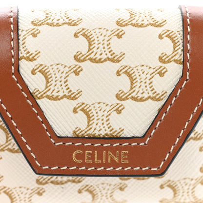 Celine Triomphe Canvas Calfskin Airpods Case White 3 of 5