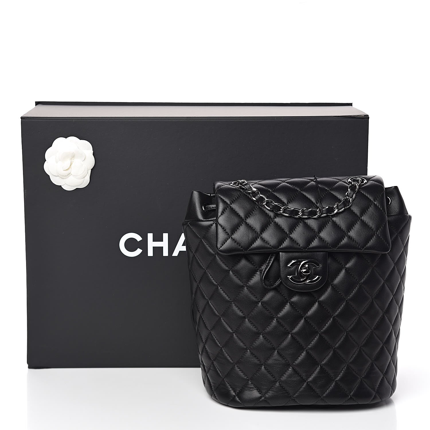 Chanel Lambskin Quilted Small Urban Spirit Backpack Black 11 of 11