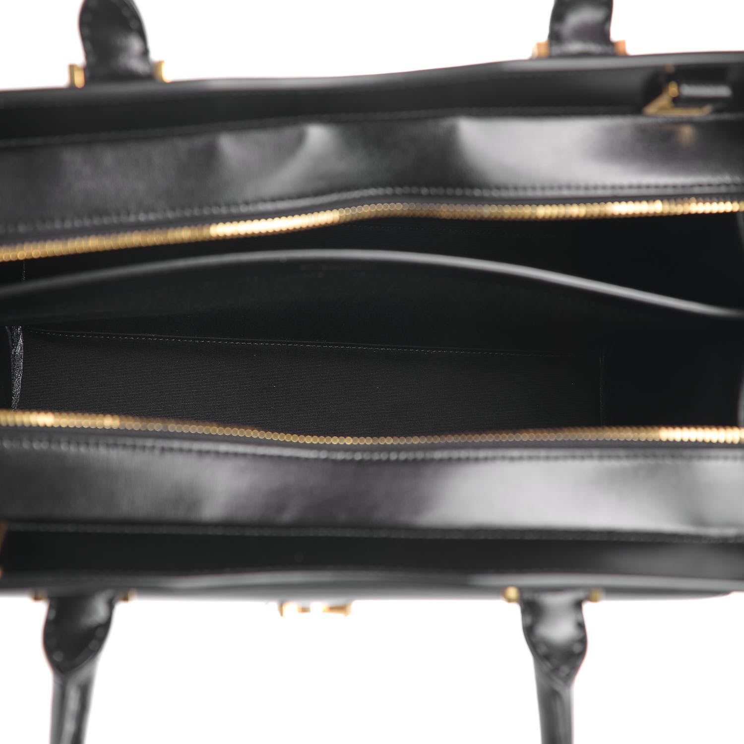 Saint Laurent Shiny Calfskin Medium Uptown Tote Black 4 of 8