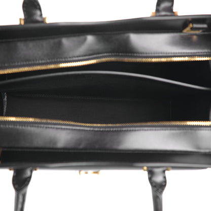 Saint Laurent Shiny Calfskin Medium Uptown Tote Black 4 of 8