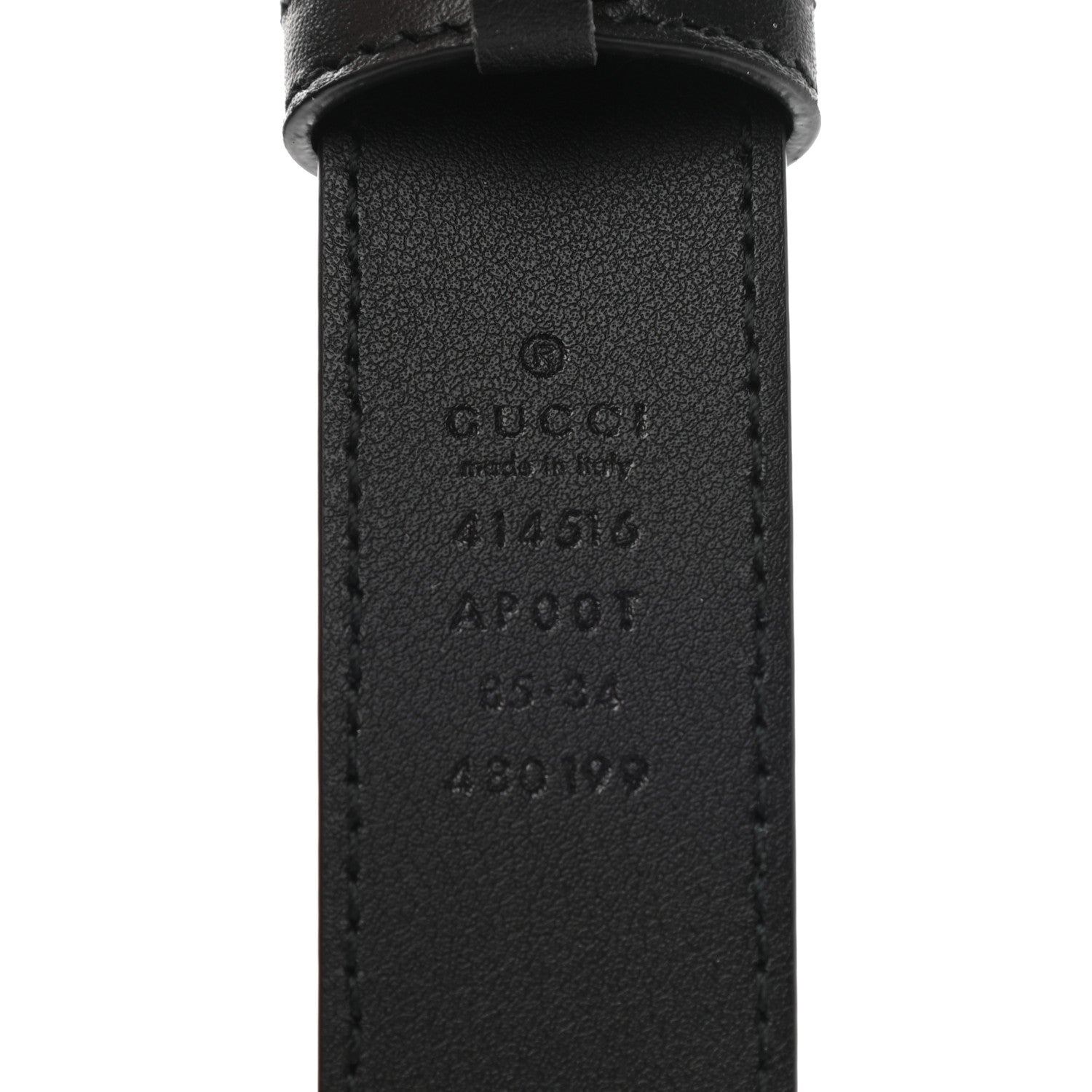 Gucci Calfskin Double G 30mm Belt 85 34 Black 4 of 5
