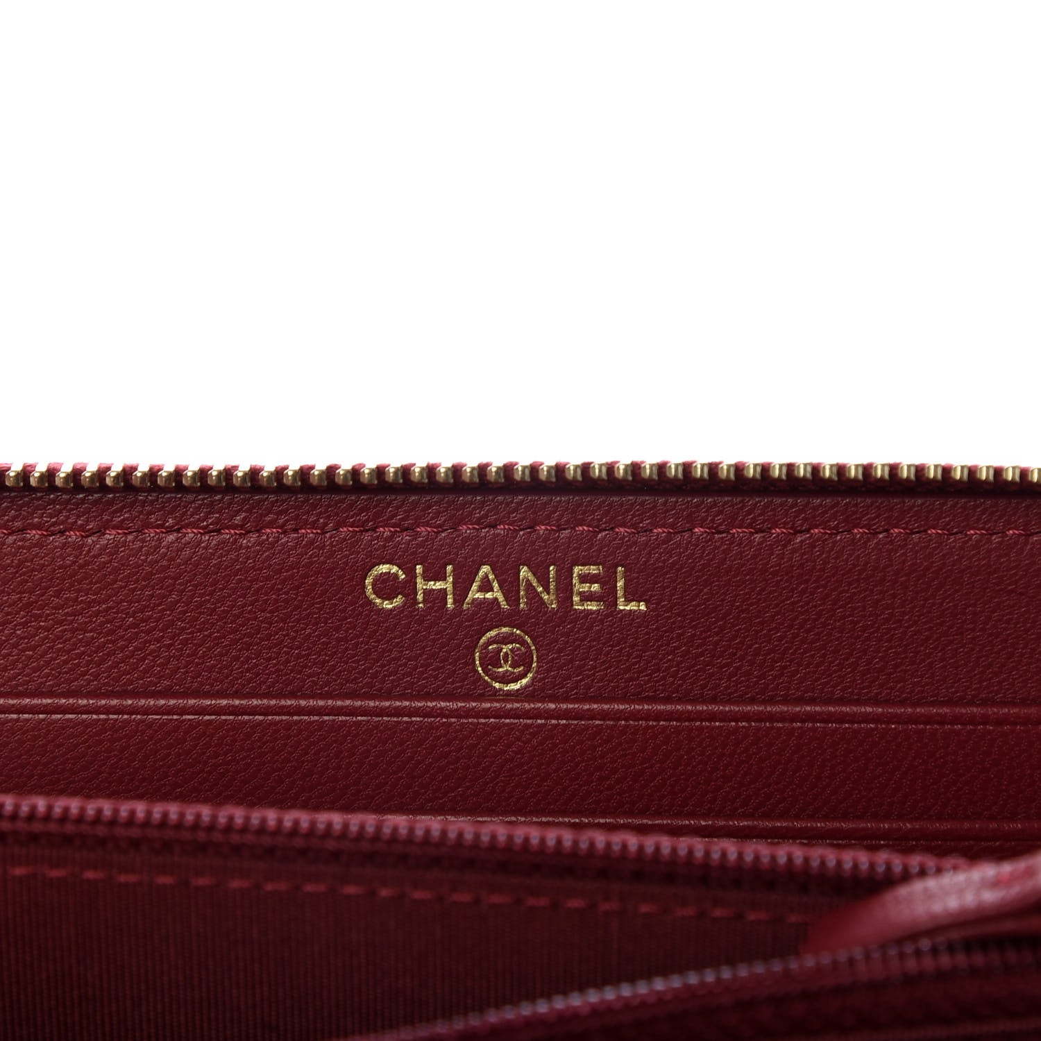 Chanel Goatskin Quilted Medium 19 Zipped Wallet Dark Pink 6 of 9