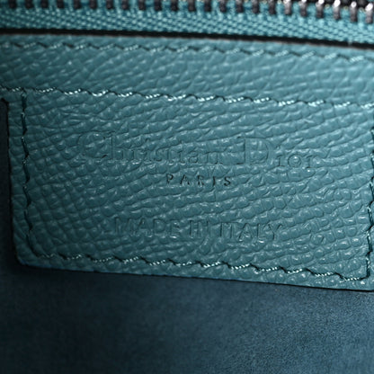 Christian Dior Grained Calfskin Saddle Bag Azure Blue 6 of 10