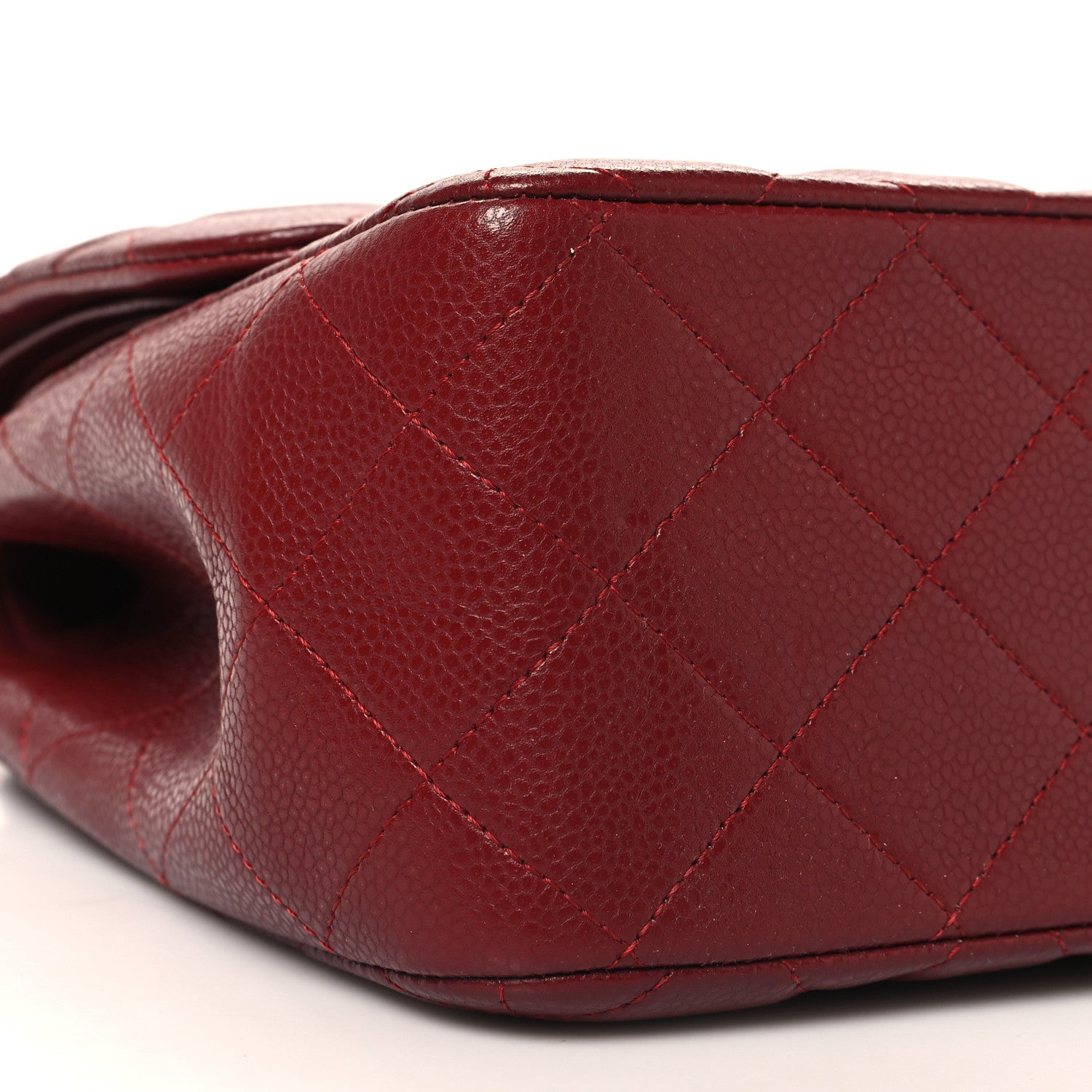 Chanel Caviar Quilted Jumbo Double Flap Dark Red 9 of 11